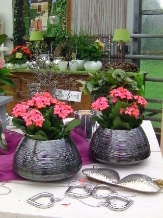 BlumenARTen - Töpfe silbergrau gerillt